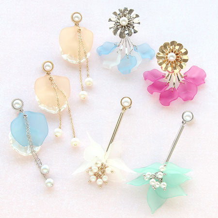 Metal Flower No.3 Rhodium Color