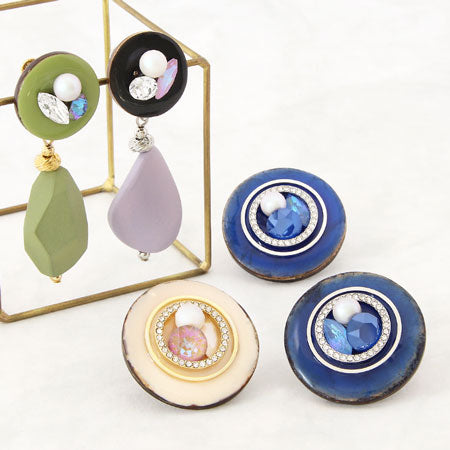 ココナッツボタン ラウンド ブラック【アウトレット】