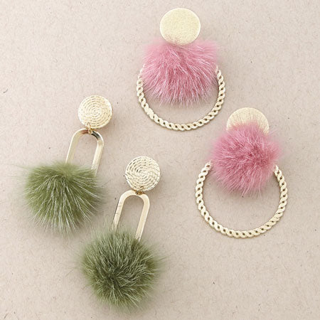 ミンクボール カン付(口閉じ) オリーブグリーン【アウトレット】