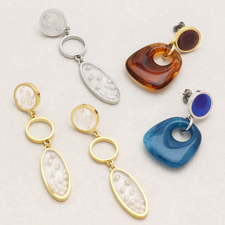 Resin frame round 2 ring gold