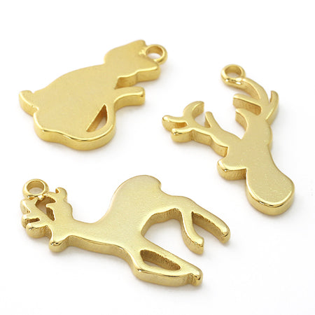 Silhouette charm cat gold