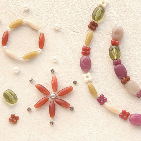 アクリル ドイツ製 プチフラワー エッグシェル/マロン【アウトレット】