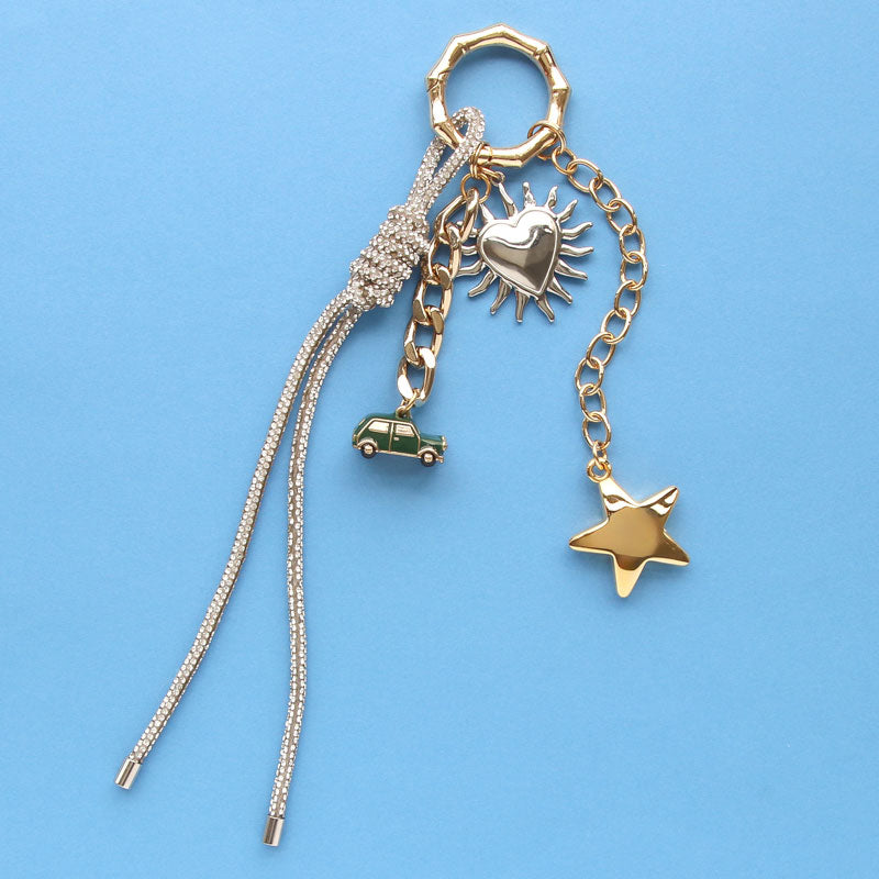 Stainless Steel Charm Heart 3 Fabric