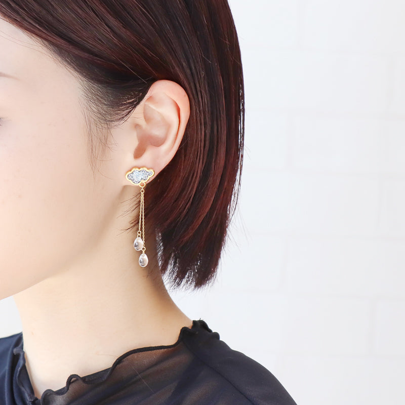 ギリシャチャーム クラウド グリッターホワイトオパール/G