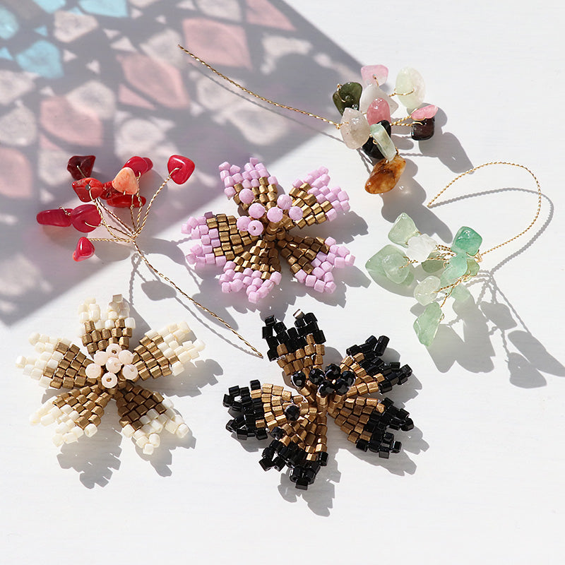 Spanish parts Wire beads Mixed Coral/G