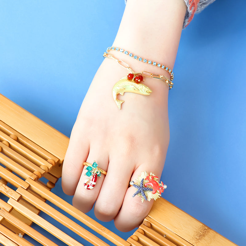 Spanish charm Fish 1-can matte gold