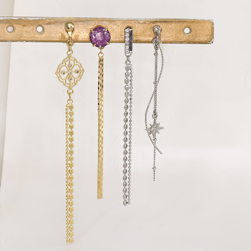 Swing parts chain mixed rhodium color