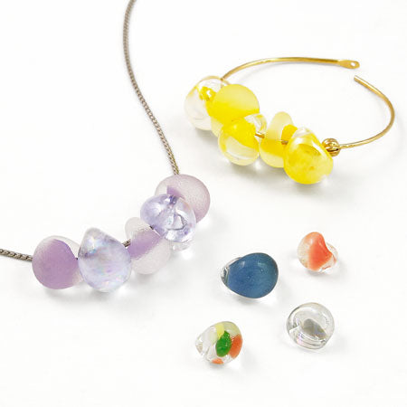 Teardrop beads snow white