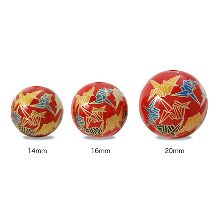 Transfer beads crane red