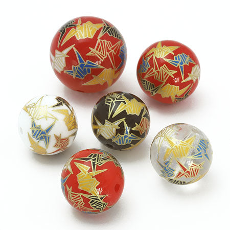 Transfer beads crane red