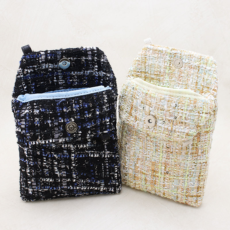 ツイードショルダーポーチ ベージュ【アウトレット】