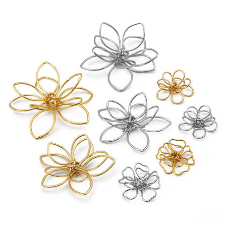 Metal parts wire flower solid
