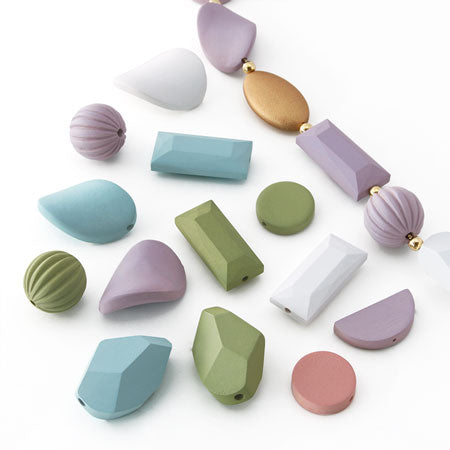 Chalk white / wood parts rectangle