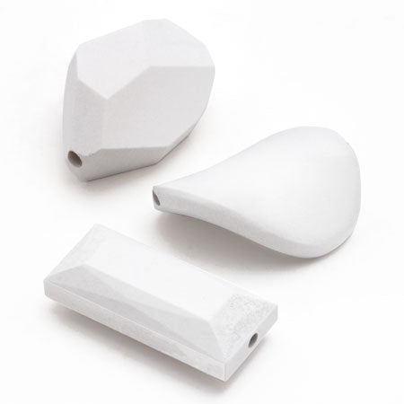 Chalk white / wood parts rectangle