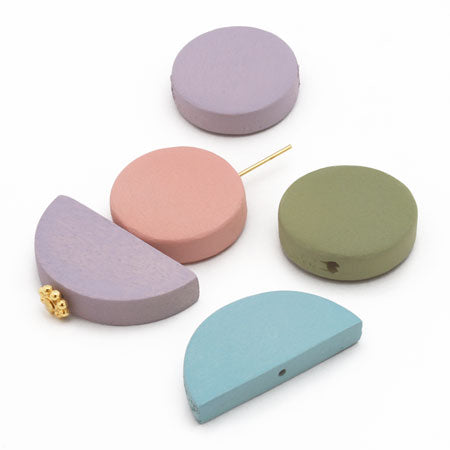 ウッドパーツ フラットラウンドA スモーキーピンク【アウトレット】