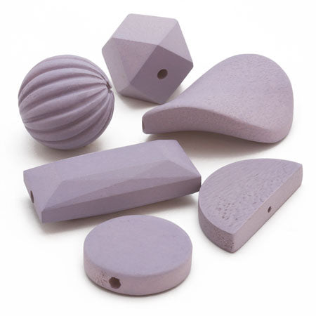 ウッドパーツ ツイストオーバル ライトグレーパープル【アウトレット】