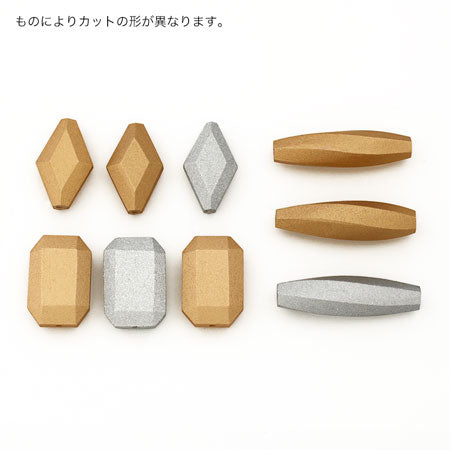 ウッドパーツ ナツメ6面 タイガーカマゴンウッド【アウトレット】