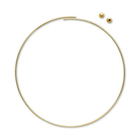 Wire bracelet thin 1 strand gold