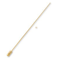 Hat pin with crushed beads gold
