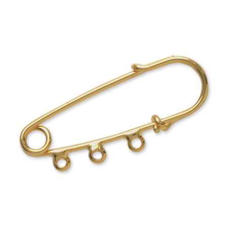 Kabuto pin with 3 rings gold