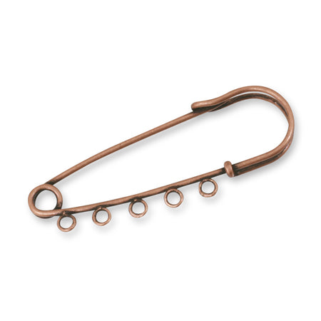 Kabuto pin with 5 hooks Copper antique