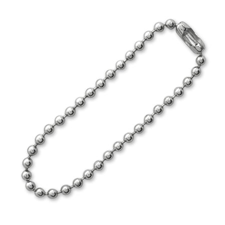 Key chain ball chain 2.3mm with one end rhodium color