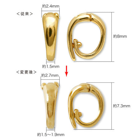 Joint fittings Oval Vatican Gold