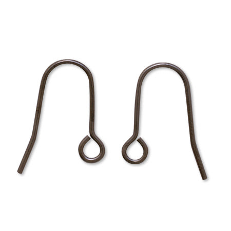 Stainless steel U-shaped earrings black