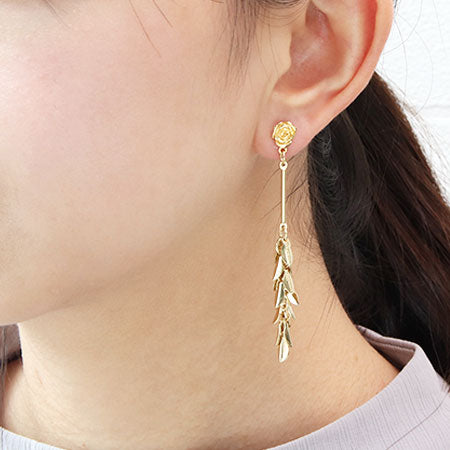 Earrings with titanium baracan gold