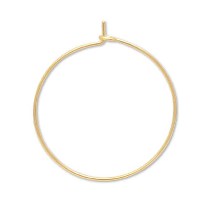 Earrings wire hoop No.1 gold