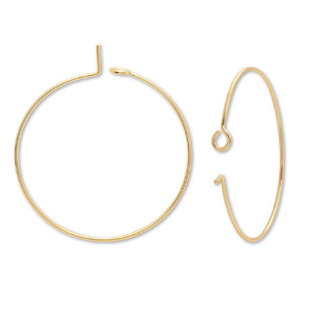 Earrings wire hoop No.1 gold