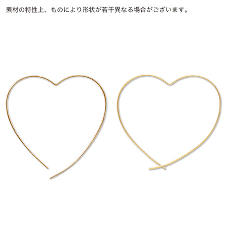 Earrings wire heart No.L1 gold