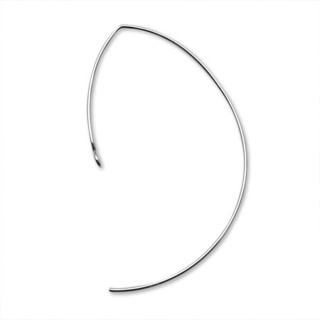 Earrings wire modification No.L1 rhodium color