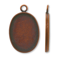 Meal plate with can (oval) Copper antique beauty