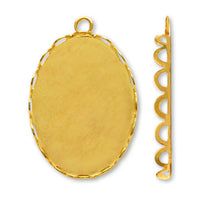 Gold plate lace 1 oval