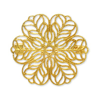 Brooch stand, six petals of squash flower, gold
