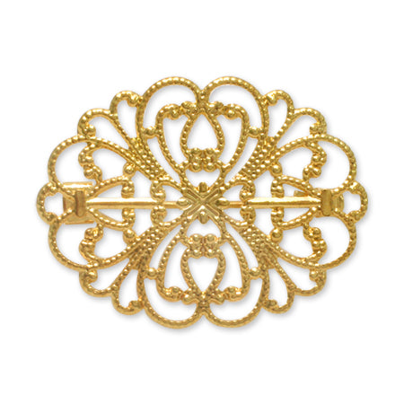 Brooch stand Squash oval gold