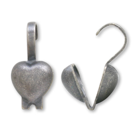 Deformed ball chip heart silver old beauty