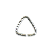 Triangular ring rhodium color
