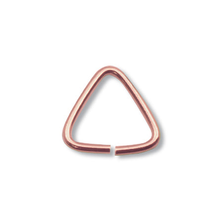 Triangular ring pink gold