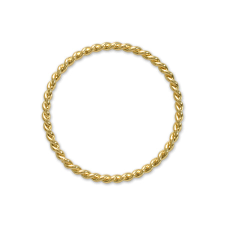 Design circle jumper with twist closure, gold