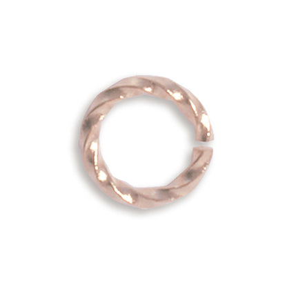 Design round jump ring twist No.2 pink gold