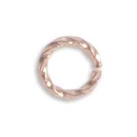 Design round jump ring twist No.2 pink gold