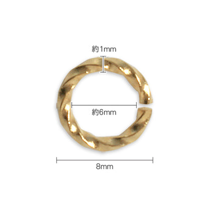 Design round jump ring twist No.2 matte gold