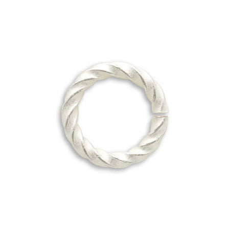 Design round jump ring twist No.2 matte silver