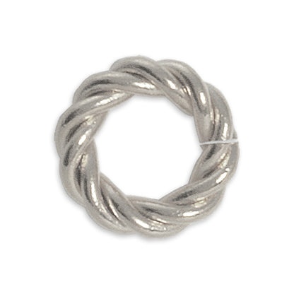 Design round jump ring twist No.3 rhodium color