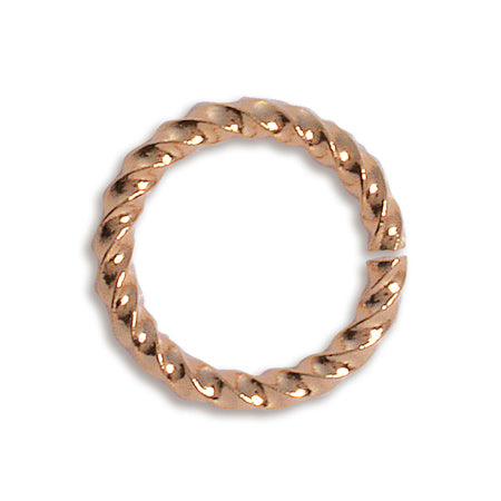 Design round jump ring twist No.4 pink gold