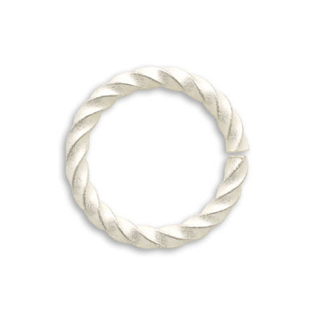 Design round jump ring twist No.4 matte silver
