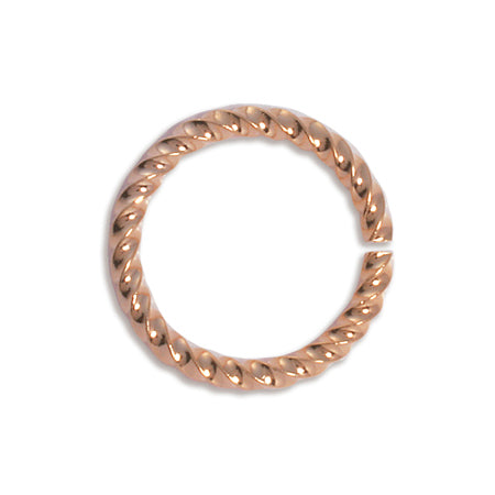 Design round jump ring twist No.5 pink gold