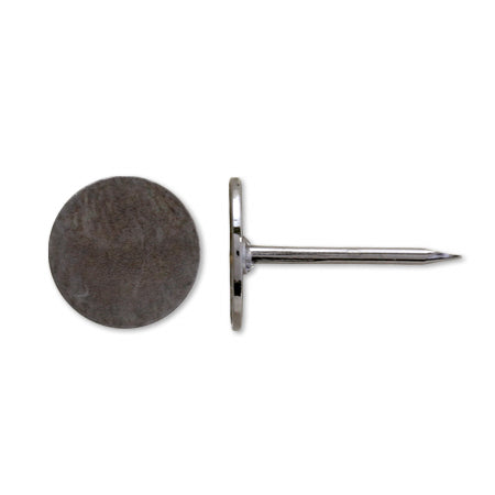 Tie tack with round plate needle black